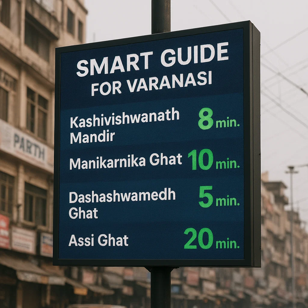 LED screen at a busy junction